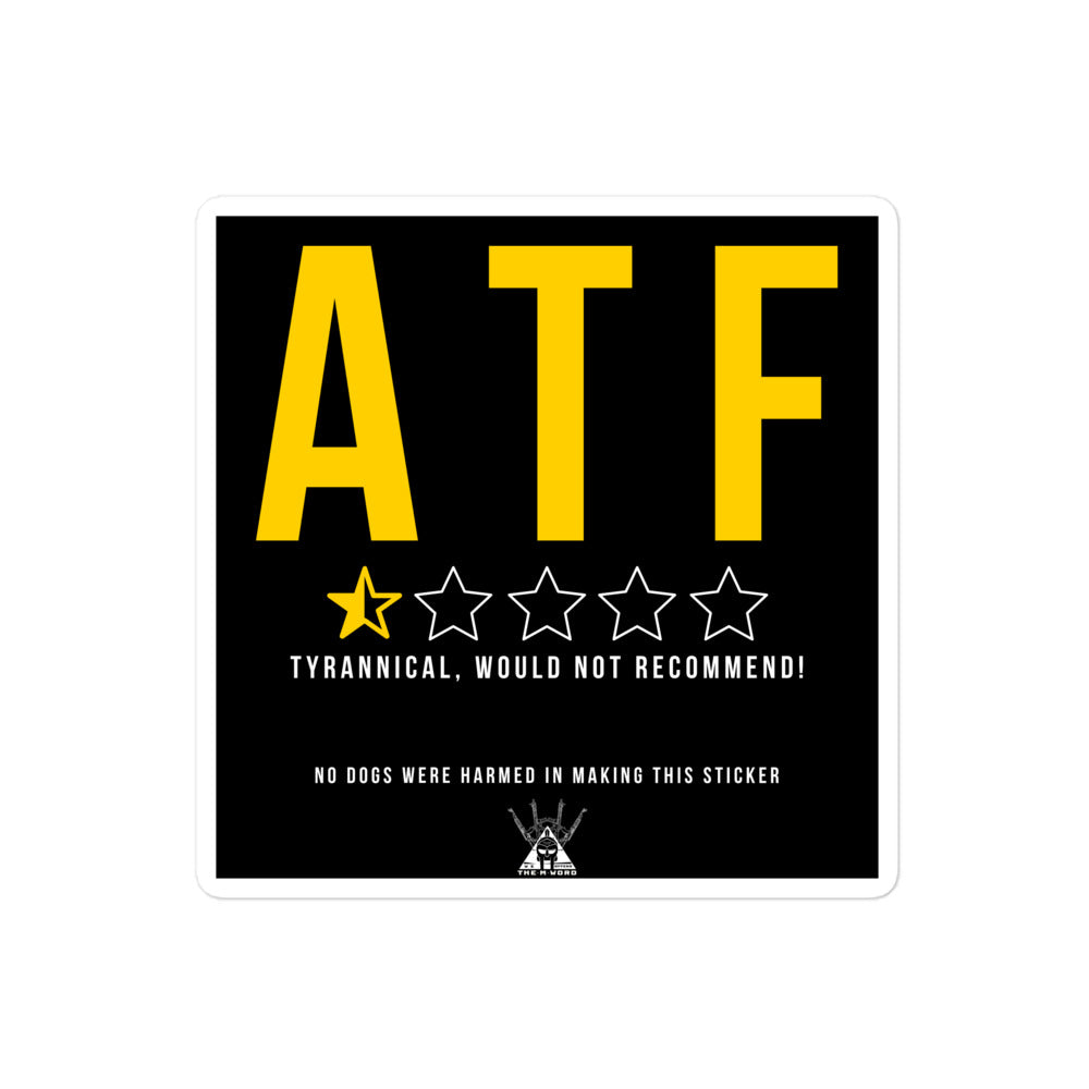 ATF Rating sticker (free shipping)